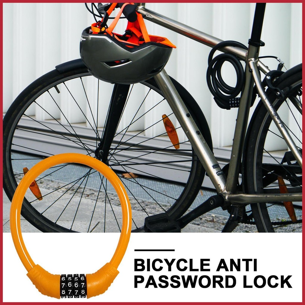 Combination Bikes Lock 4 Digit Heavy Duty Keyless Bicycles Lock ...