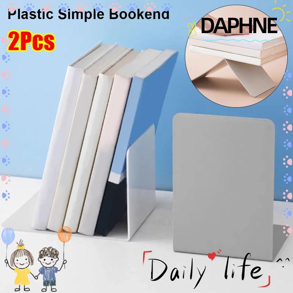 DAPHNE 1/2Pcs Simple Bookend, Decorative with Anti-slip Design Book ...