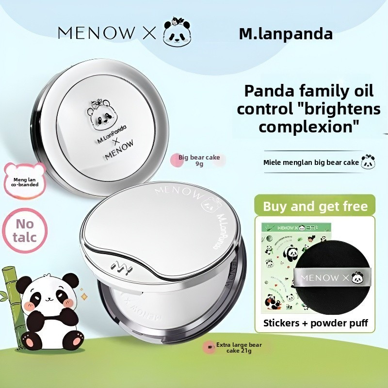 MENOW Powder 21G NOW Menglan Panda Powder Natural Long-Lasting Oil ...