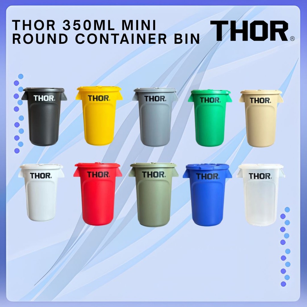 350ML THOR Mini Container Round with Lid Cylinder Storage Mini Size ...