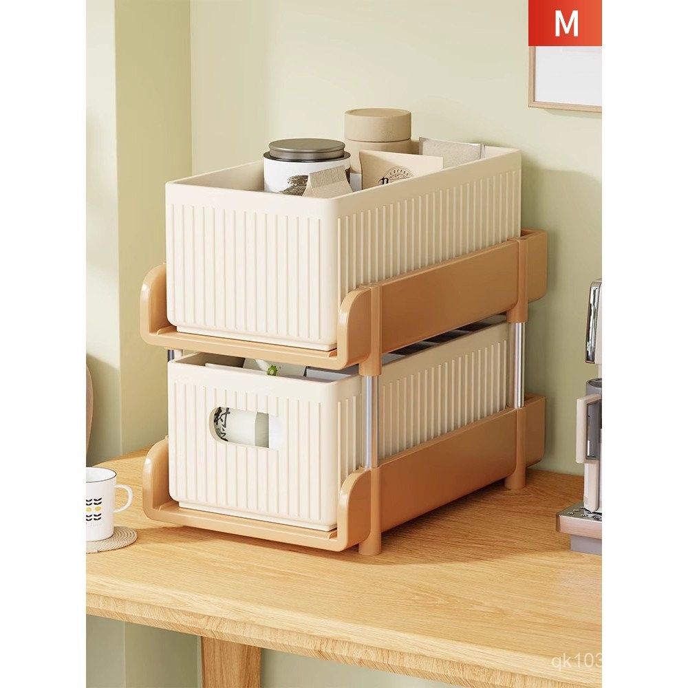 Snack Tea Leaf Countertop Organizer Box Office Tea Bag Double Layer ...
