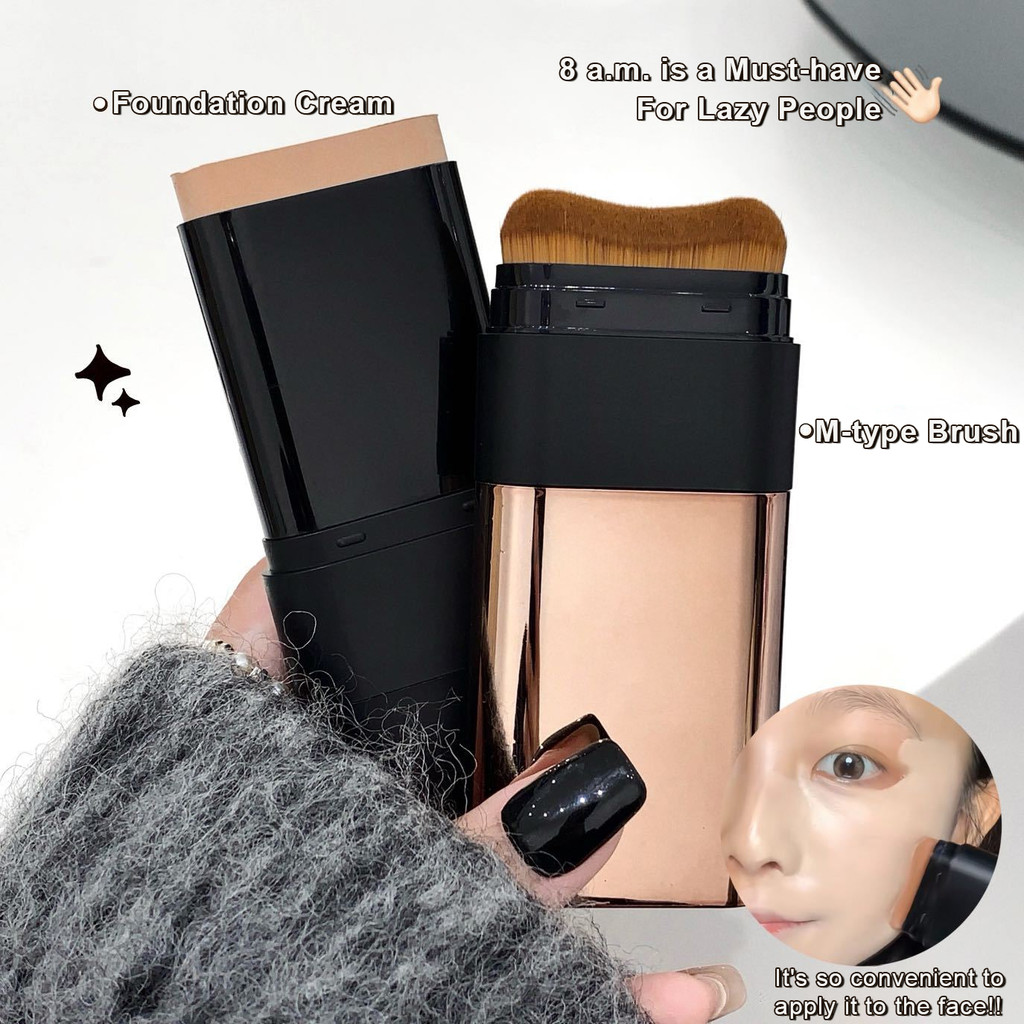 Concealer Without Makeup Removal Liquid Foundation Puff Brush + Solid ...