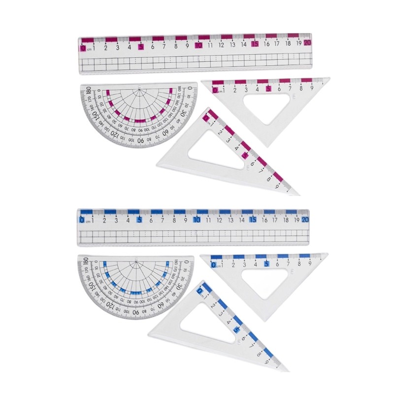 POOP Mathematics Drawing Ruler Straight Ruler Set Square Protractor ...