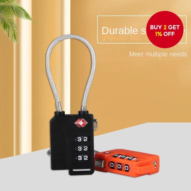 New Customs Lock, Travel Luggage Storage Cabinet, Gym Wire Rope Padlock ...