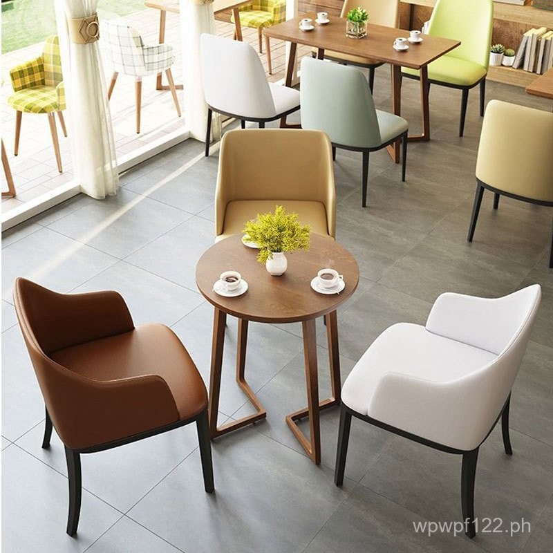 Solid Wood Nordic Table and Chairs Dessert Shop Milk Tea Shop Leisure ...