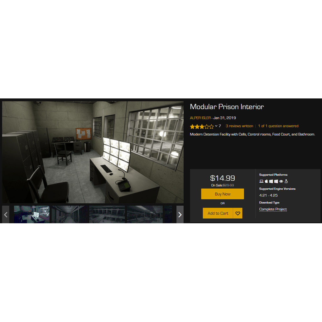 Modular Prison Interior监狱内部场景 虚幻UE4 | Shopee Philippines