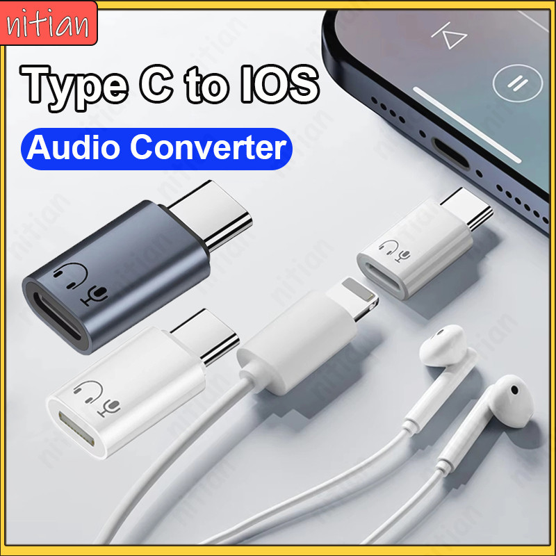 Type C to IOS Earphone Audio Converter Type C Male To IOS Female ...