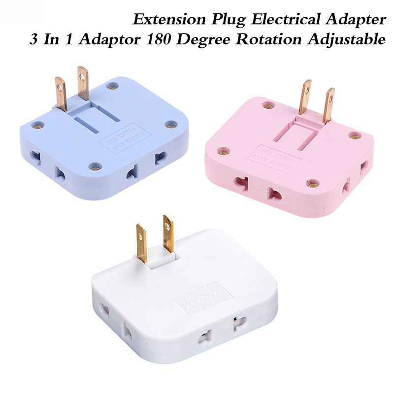 LGAO 3 In 1 EU Extension Plug 180 Degree Rotatable Converter Socket ...