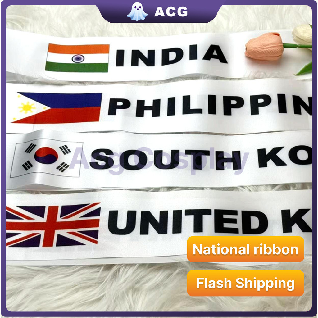 United nations Sash for Philippines India South Korea United Kingdom ...