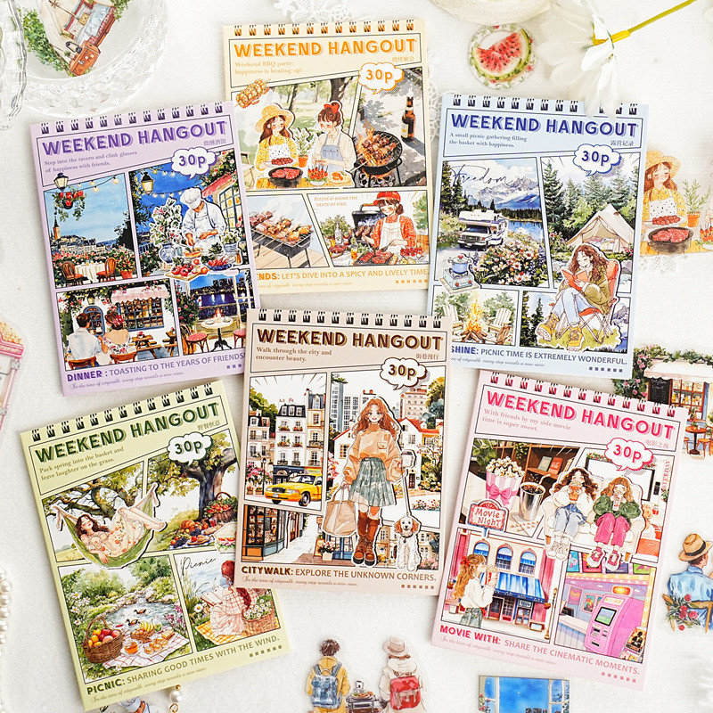Moyan Sticker Pack Small Gathering Series Leisure Entertainment Theme ...