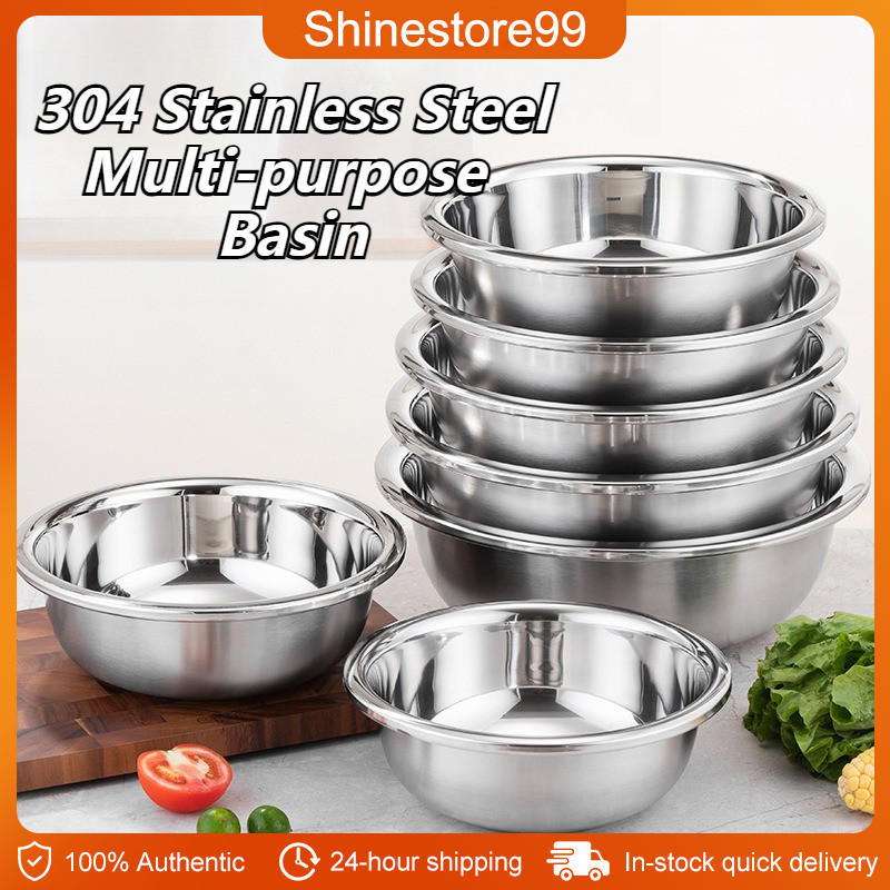 304 Stainless Steel Basin Home Use Vegetable Washing Basin Bathing ...