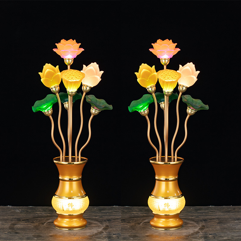 Urjumpea 2 Stks Lotus Lamp LED Nachtlampje Elektronische Lamp