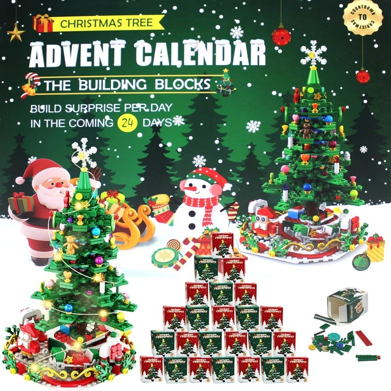 Advent Calendar 2026 Building Blocks Kit 24 Days Countdown Toys ...