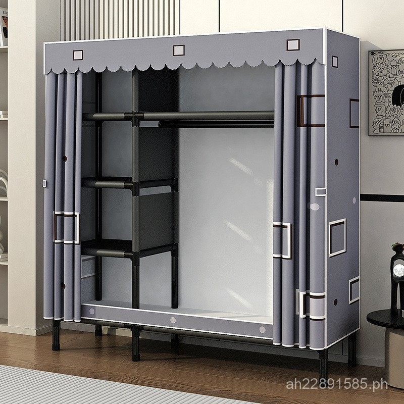 Home Use Full Steel Frame Thickened Wardrobe Simple Cloth Wardrobe ...