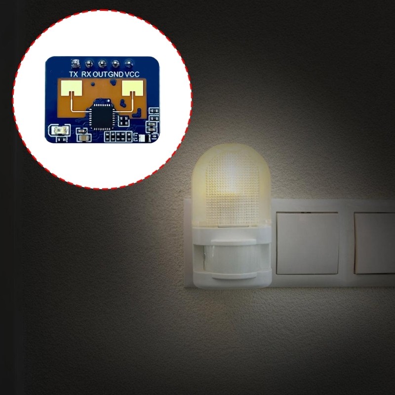 N LD2410C Module 24GHz Soldered Header Pins Enable Compact Square Low ...