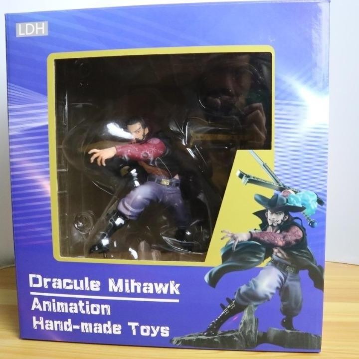 Mihawk Collection Anime Figurine One Piece Dracule Mihawk 28 Cm – Statue PVC Debout, Collection Anime Haute Qualité Pour Fans
