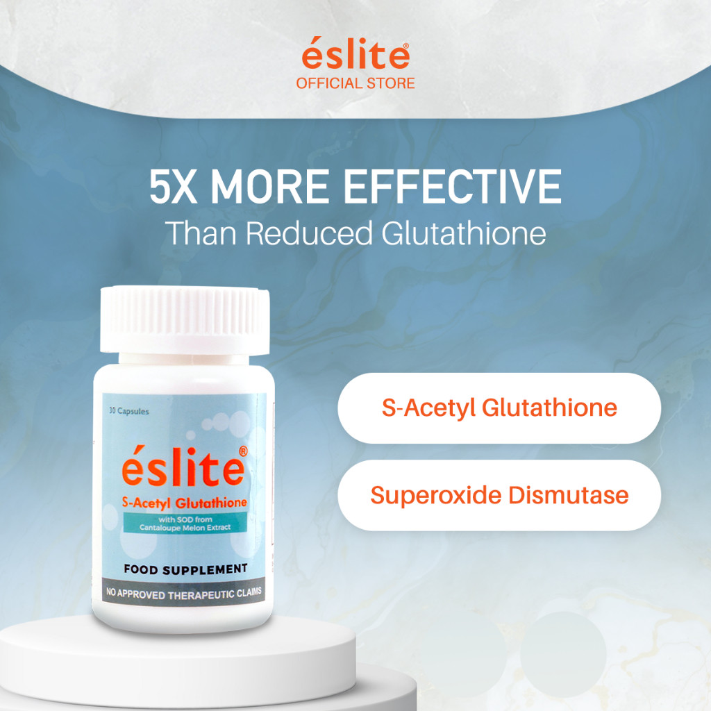 100% SALE & EFFECTIVE] Eslite S-Acetyl Glutathione (Anti Aging and Skin Whitening Gluta Capsule)