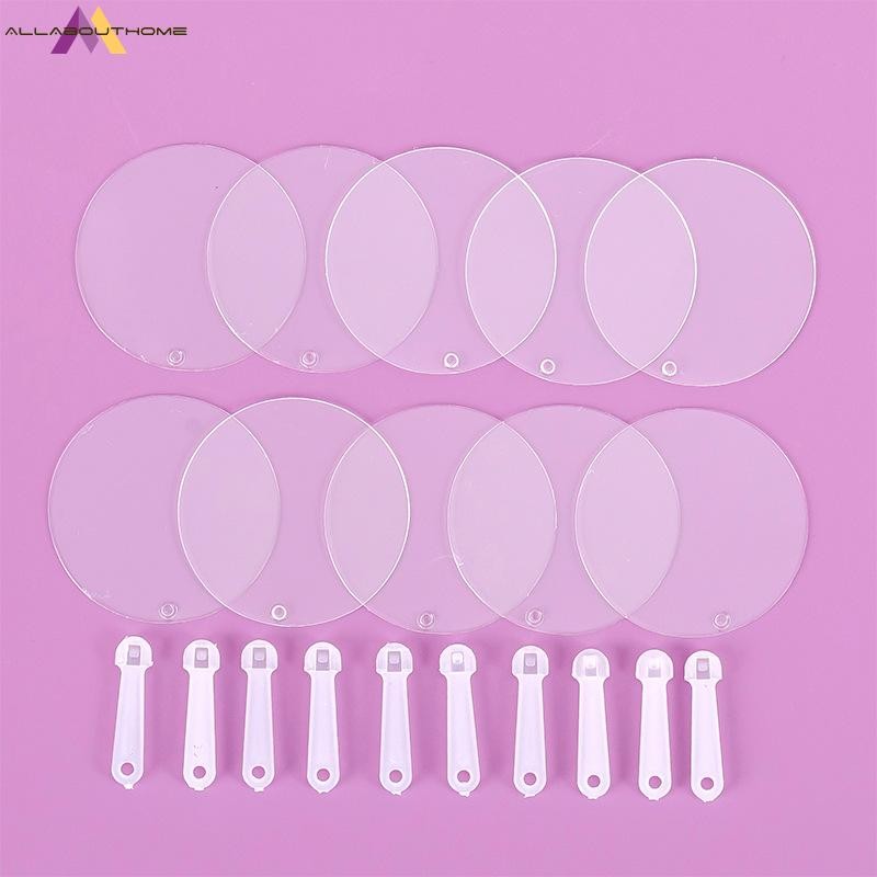 50pcs 5cm Mini Transparent Blank Fans - DIY Kids Birthday Party Gift ...