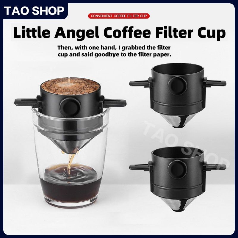 【IN STOCK】Portable Collapsible Filter Stainless Steel Coffee Tool ...