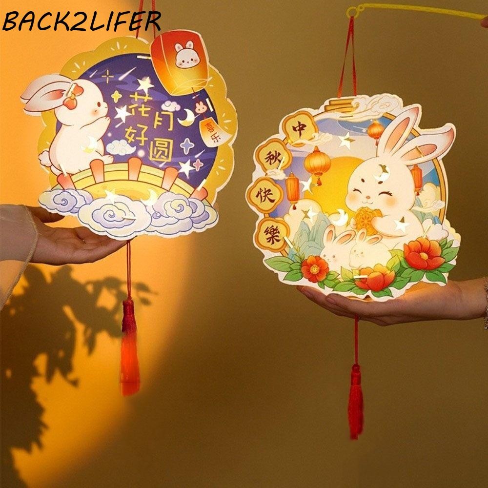 BACK2LIFER Rabbit Lanterns, Cartoon Glowing Mid-Autumn Festival Lantern ...