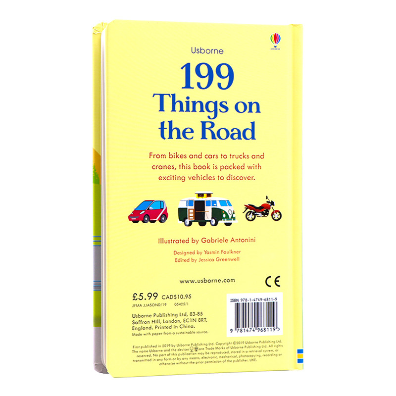 Usborne 199 Kinds of Cars English Original Picture Books 199 things on ...