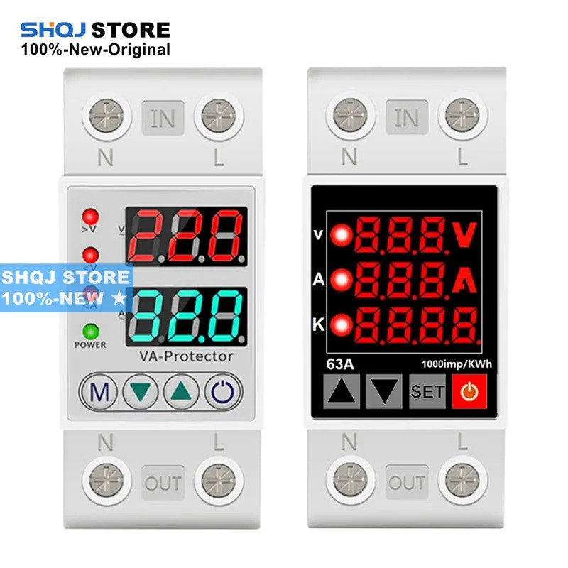 SHQJ 100%-NEW 220V 63A Home Appliance overload circuit protection ...