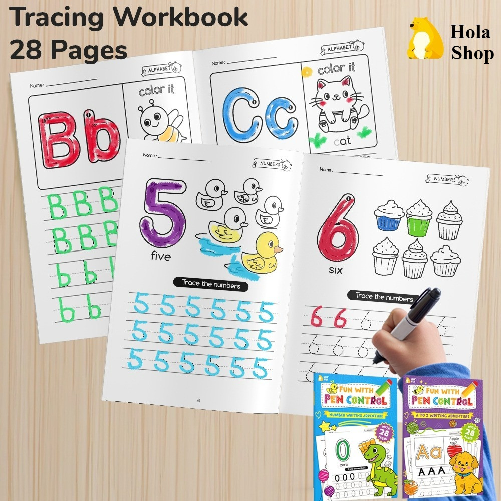 ABC Alphabet Pen Control Magic Book Word Number Exercise Book Nursery ...