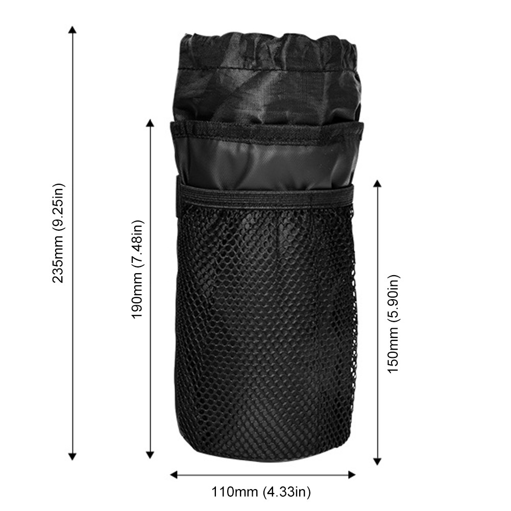 Universal Bicycle Bag with Mesh Pocket Drawstring Bike Insulated Kettle ...