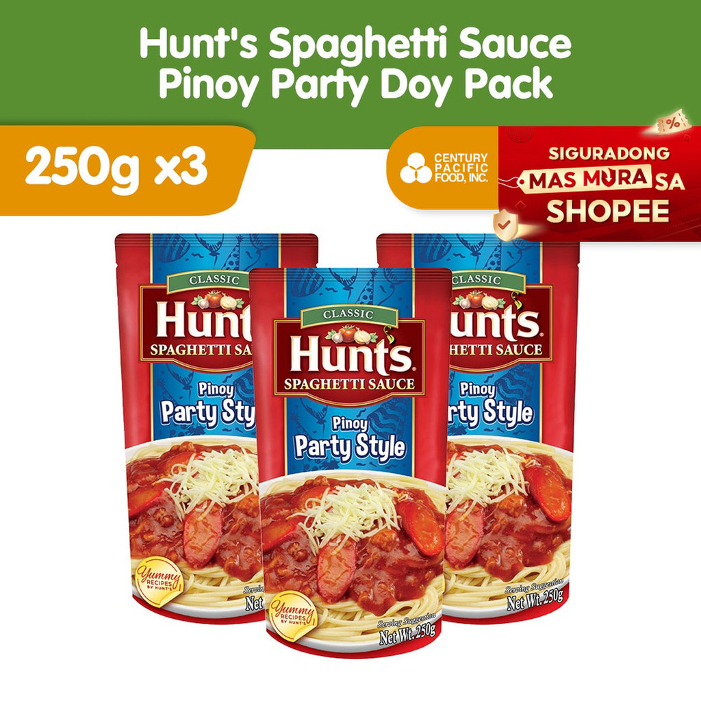 Hunt's Spaghetti Sauce Pinoy Party 250g (Pack of 3) | Shopee Philippines