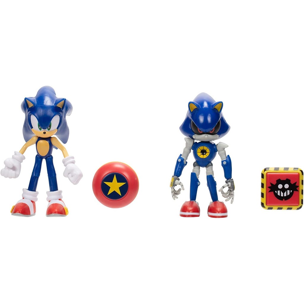 Sonic the Hedgehog 4-Inch Articulated Action Figure 2-Pack with Classic ...