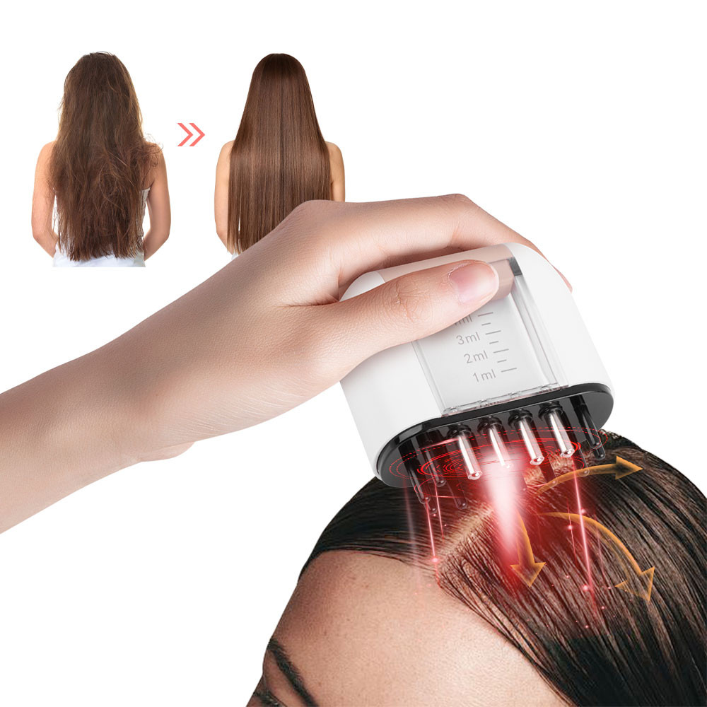 SALORIE 2 in 1 Electric Scalp Massager and Hair Oil Applicator With Red ...