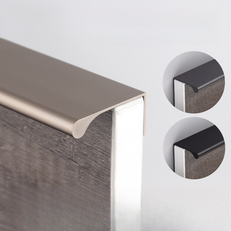 Invisible Extended Wardrobe Door Handle, Light Luxury Champagne Color ...
