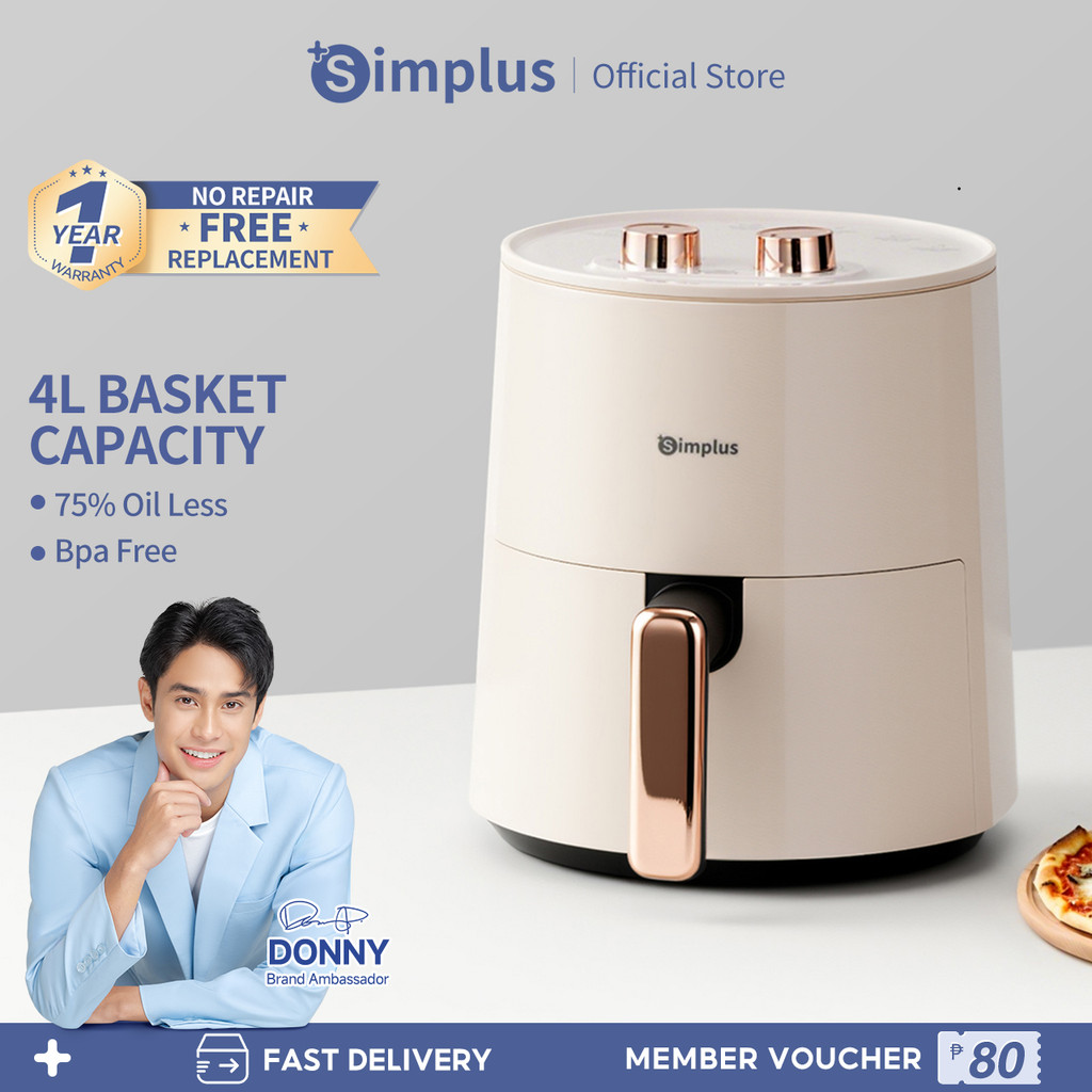 Simplus Air Fryer Multi-functional Oil Free Non Stick Black&White&Beige ...