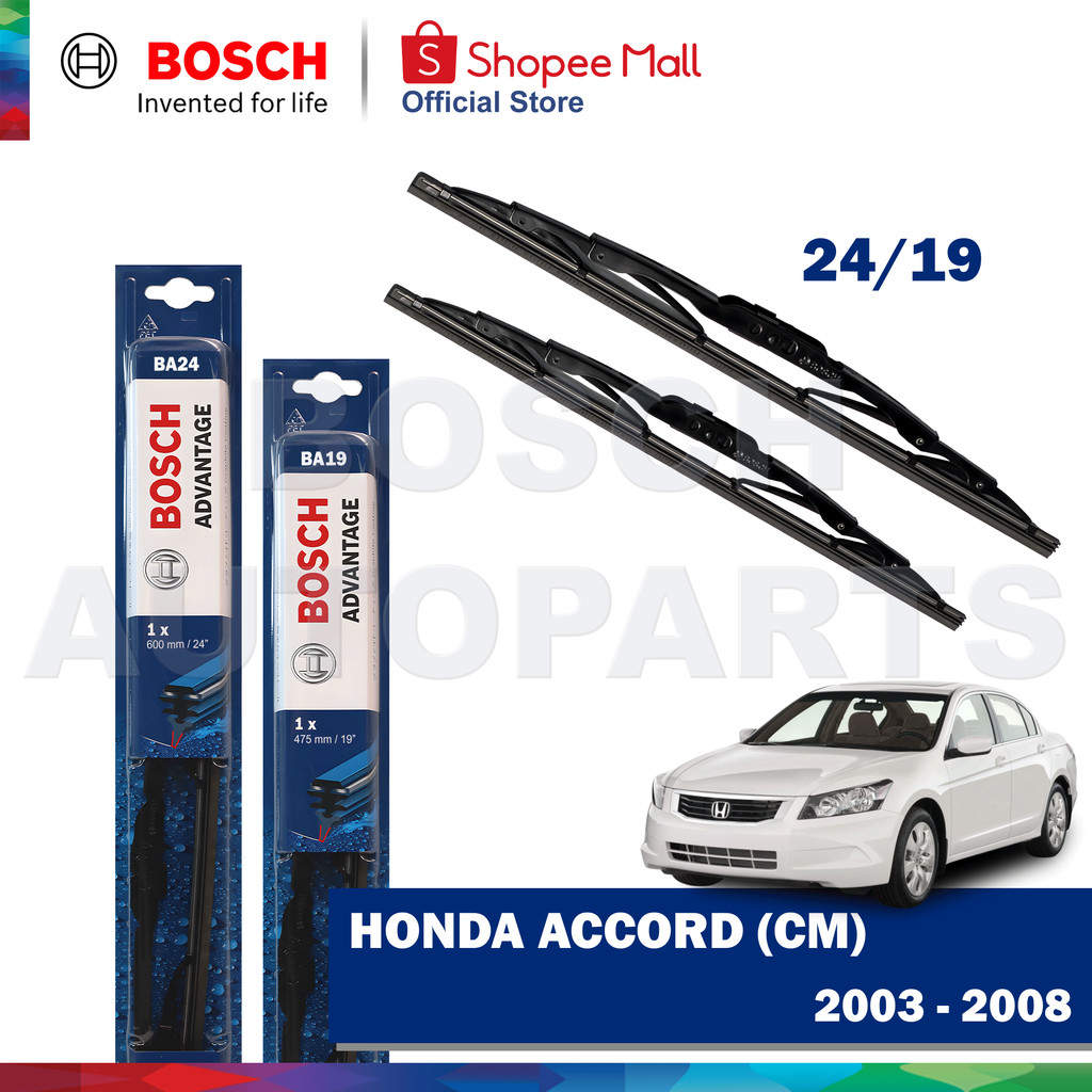 2008 Honda Accord Wiper Blade Size
