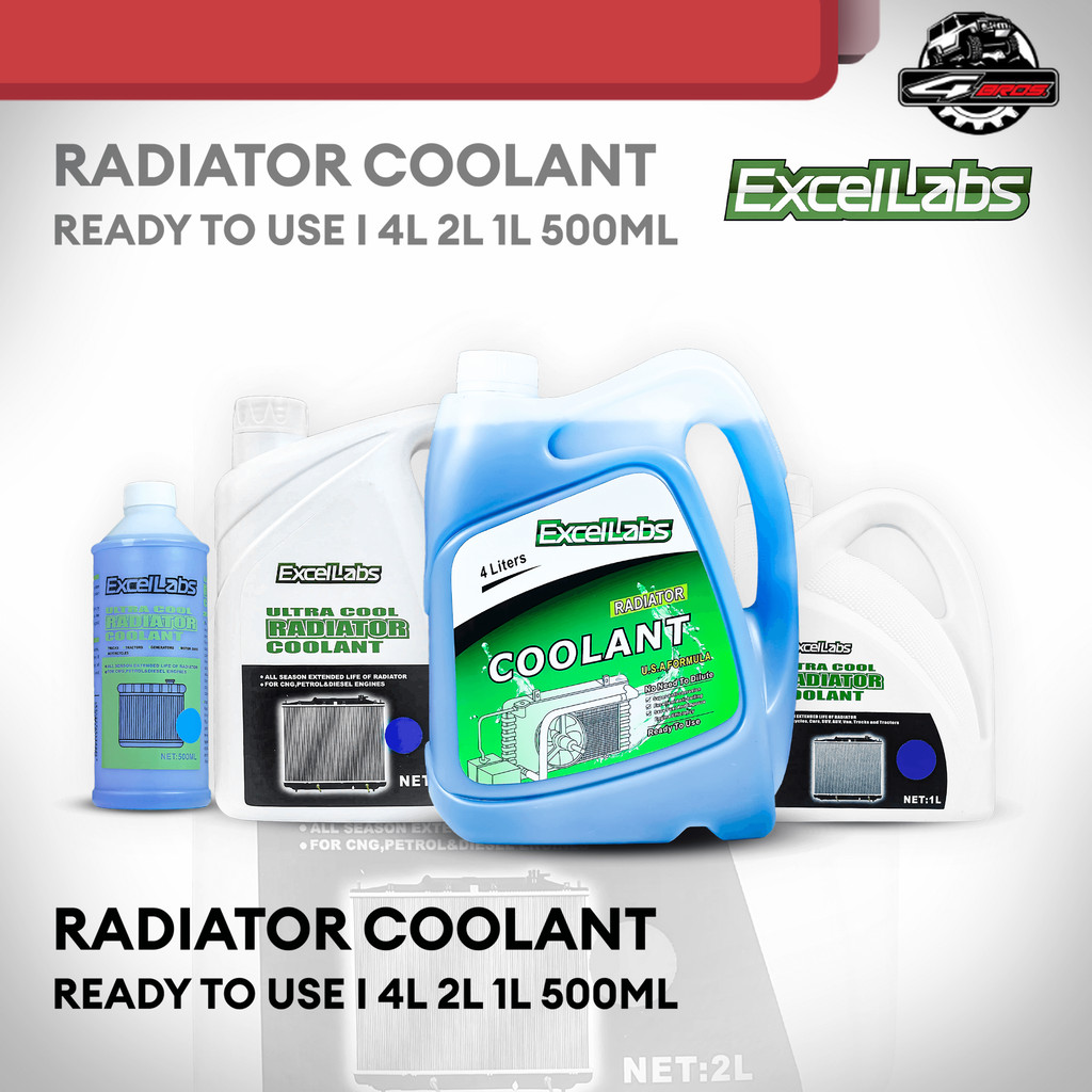 Excellabs Ready To Use Radiator Coolant Blue for Car and Motorcycle ...