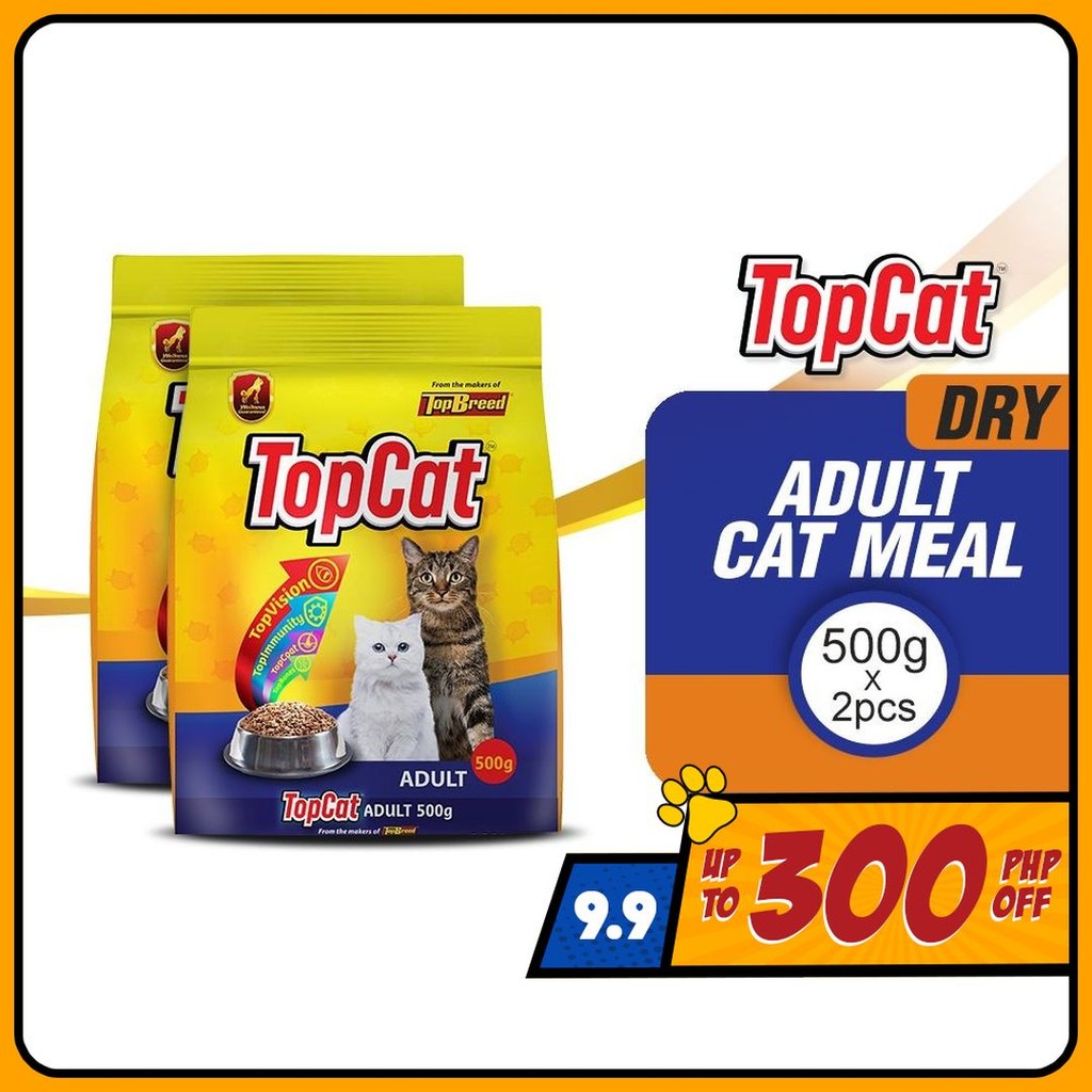 TopCat Adult Cat Meal Dry Cat Food 500g [Bundle of 2] | Shopee Philippines