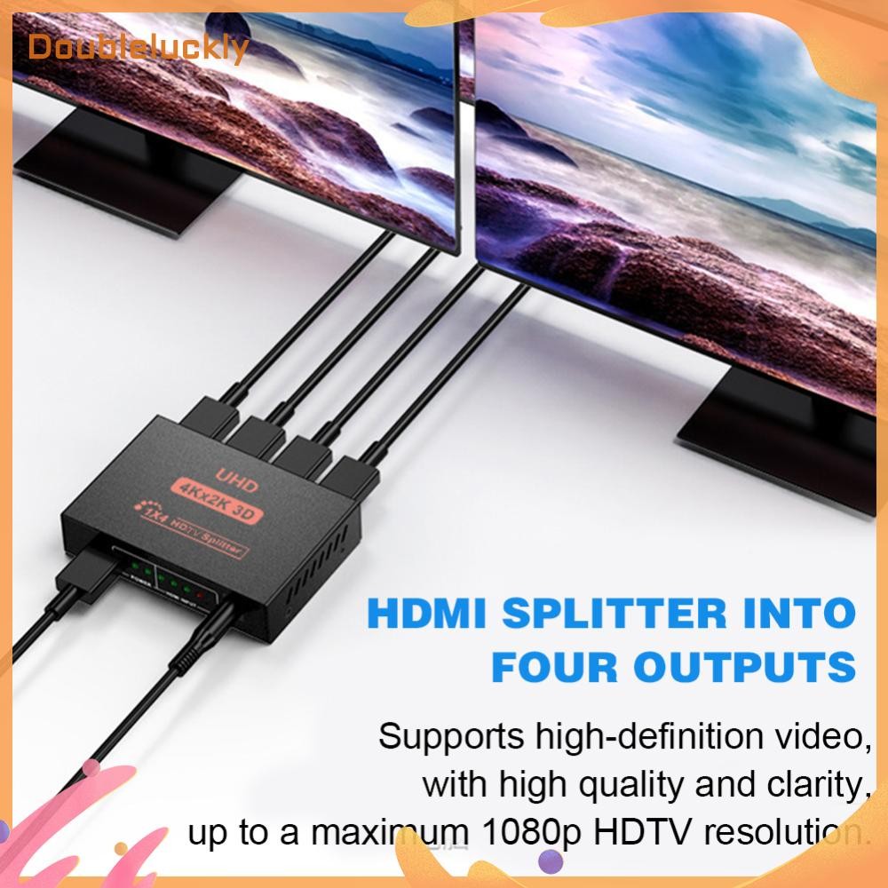 4K 30HZ HDMI-compatible Splitter Amplifier Adapter HDCP HDMI-compatible ...