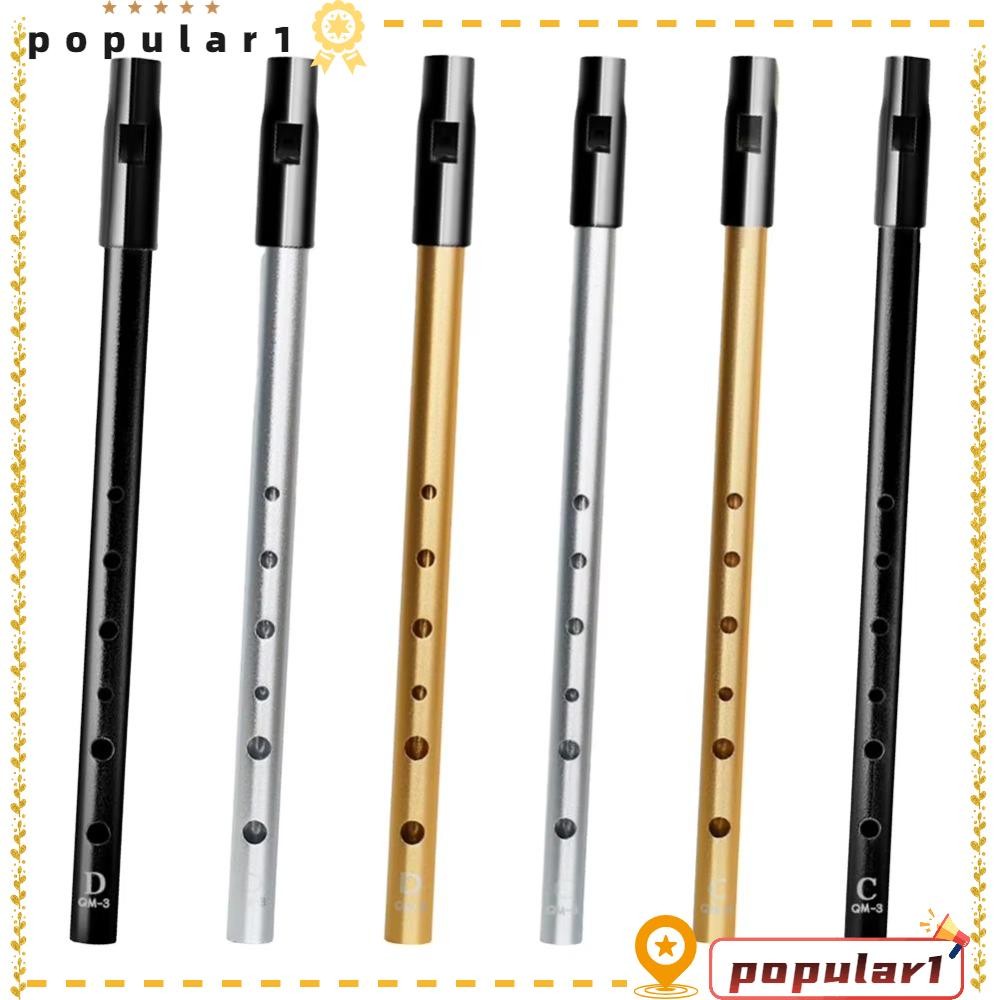 POPULAR Irish Whistle Flute, 6 Holes C/D Key Aluminum Tin Whistle ...