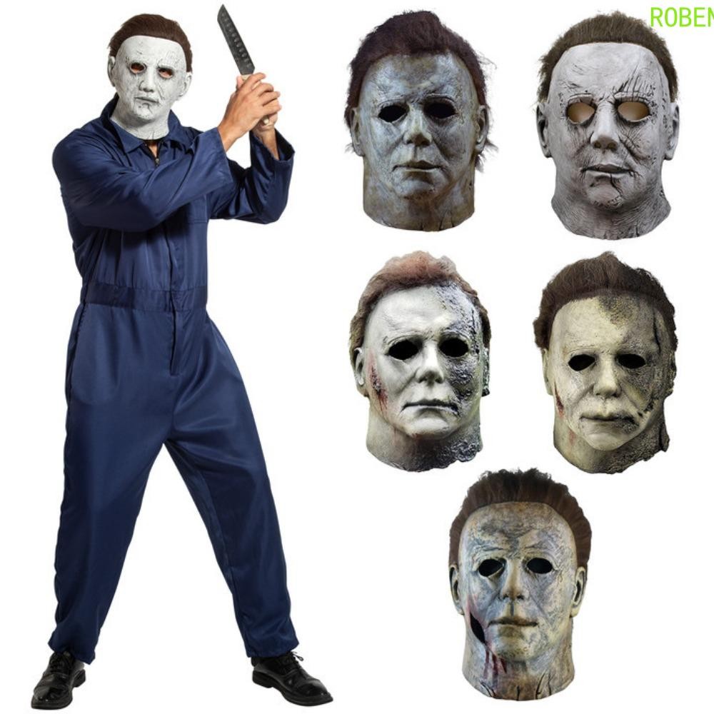ROBEN Killer Mask, Horror Realistic Michael Myers Mask, Costume Mask ...