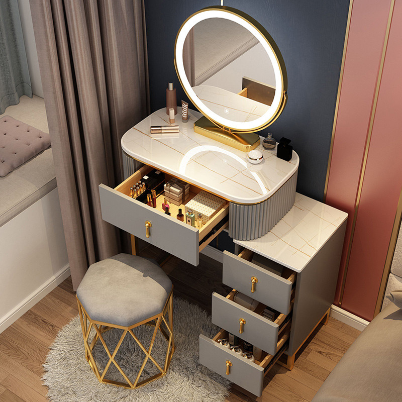 Light Luxury Bedroom Mini Dressing Table Storage Cabinet Integrated ...