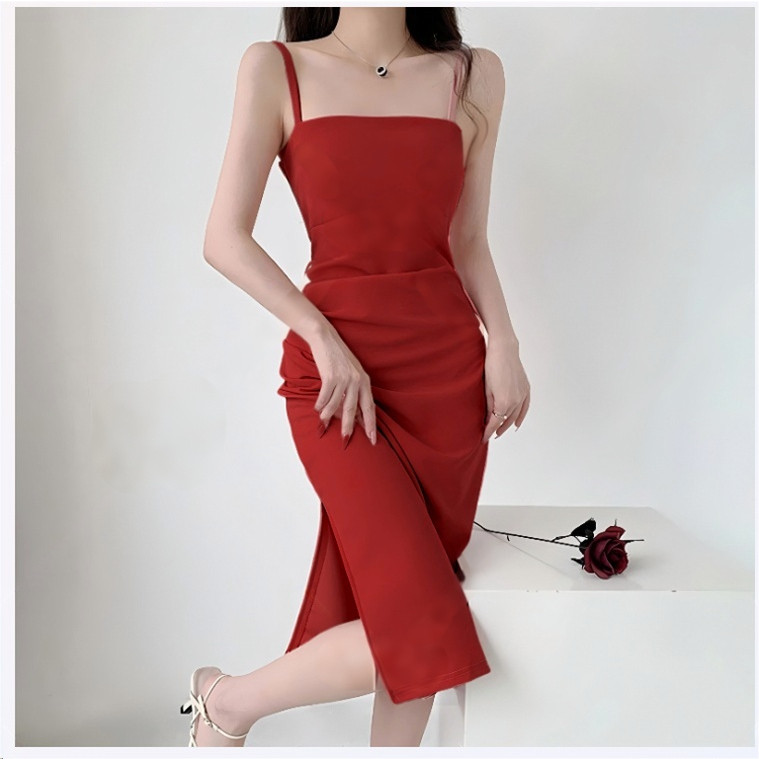 Red off shoulder dress for woman formal fitted dress for christmas party  dress for women elegant xs | Shopee Philippines