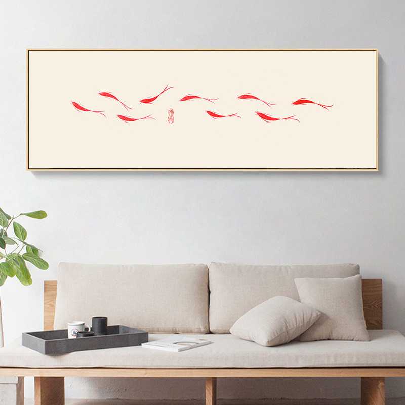 New Chinese Style Living Room Sofa Background Wall Decorative Painting ...