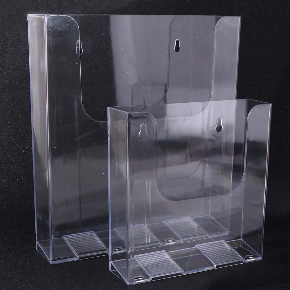 KENTON Wall-Mounted File Organizer, Single Layer Plastic Shelf Acrylic ...