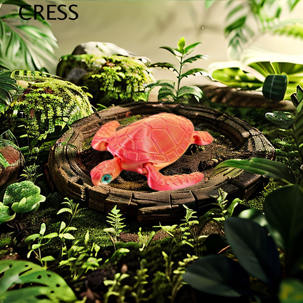 CRESS 3D Printed Turtle Model, Realistic Movable Multi-joint Turtle ...