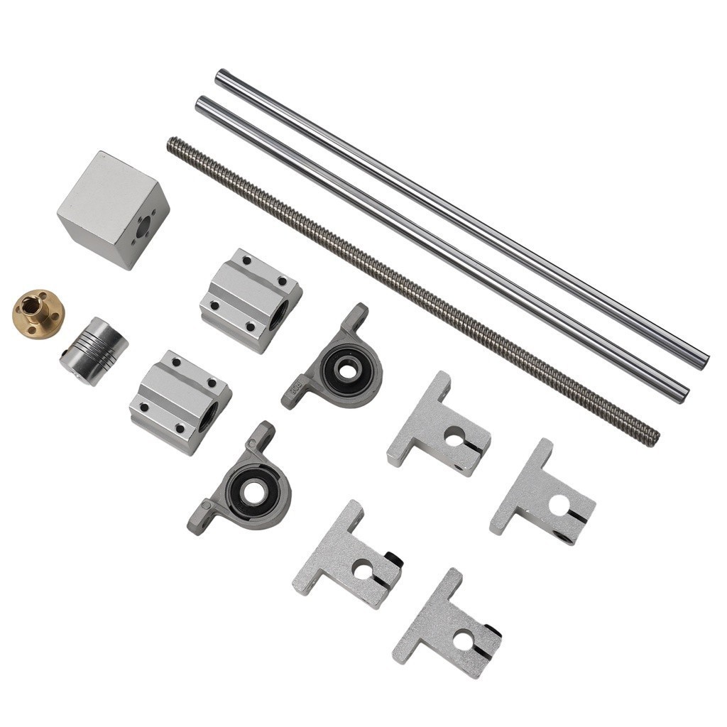 Horizontal 150/250/350mm T8 Dual Lead Screw Rod Linear Rail Support ...