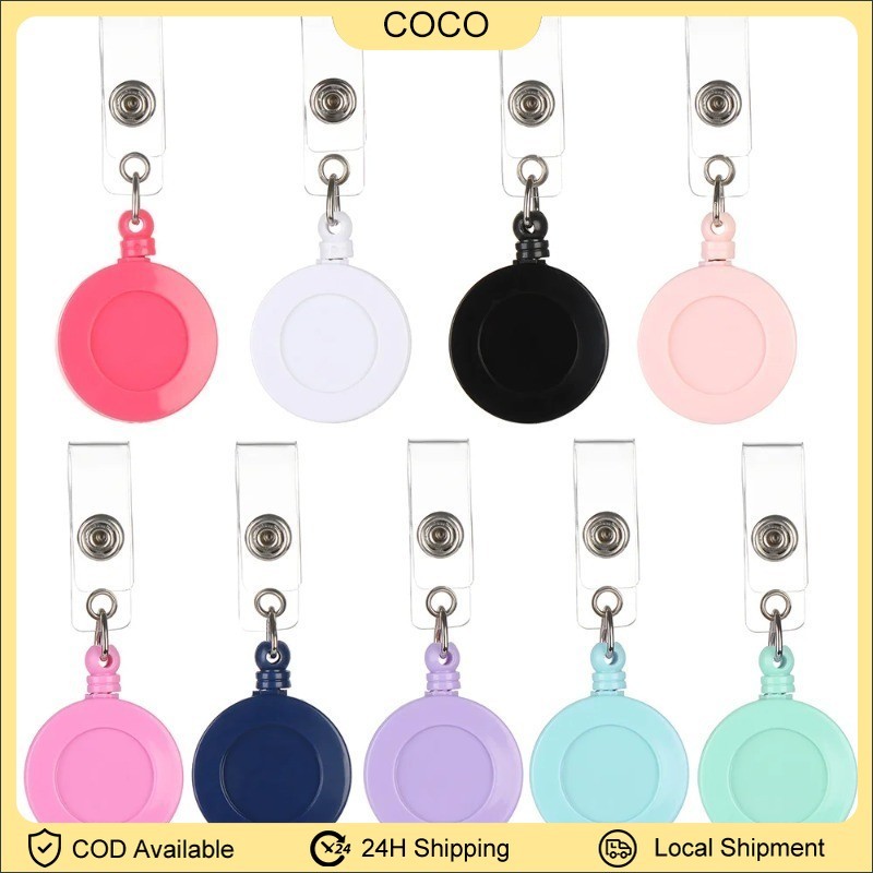 Creative 360° Rotation Retractable Badge Reel ID Name Card Metal Badge ...