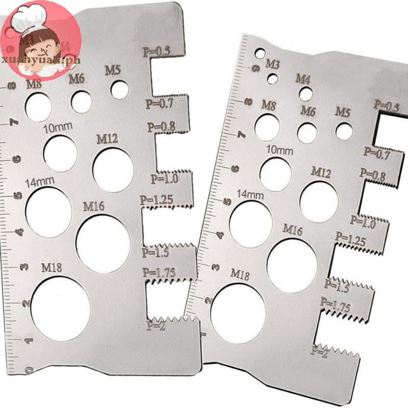 XUAN Screw Thread Pitch Gauge Ruler Measuring Tool Bolt Nut Metric ...