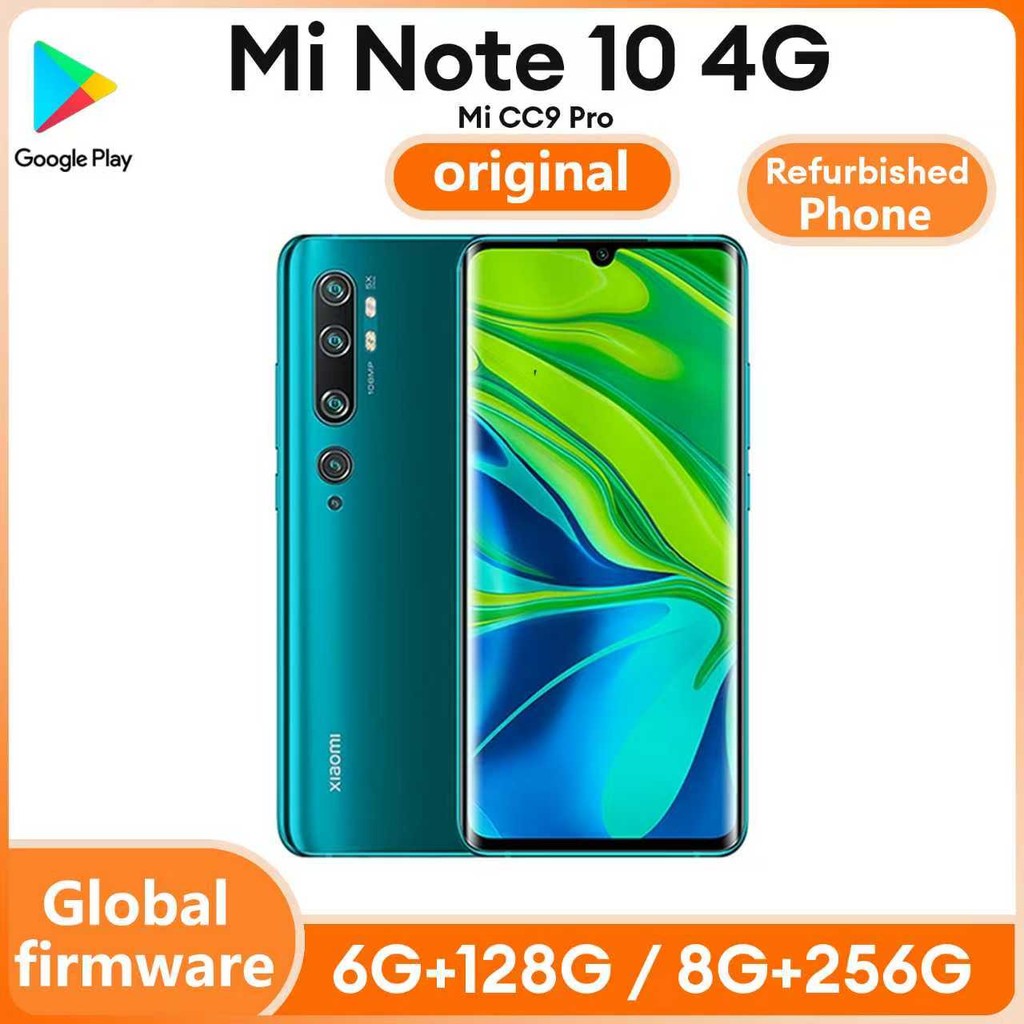 Refurbished Phone Xiaomi Mi Note 10 4G Cellphone CC9 Pro Smartphone ...