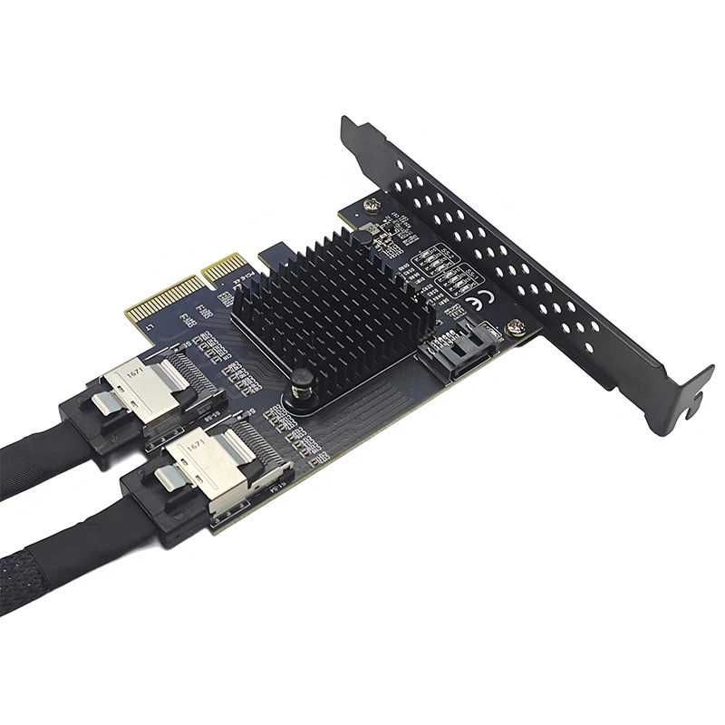 PCIE SATA Card 9Port SATA3.0 Expansion Card PCI Express X4 to 2 Port ...