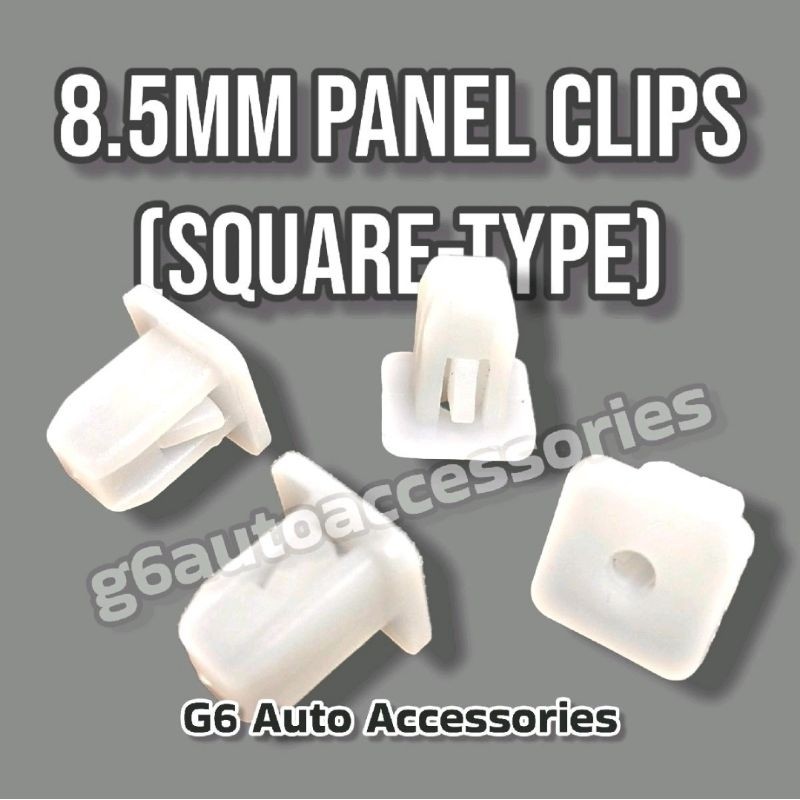 8x8.5mm Square-type (White) Car Panel Clips Fastener Fender Liner ...